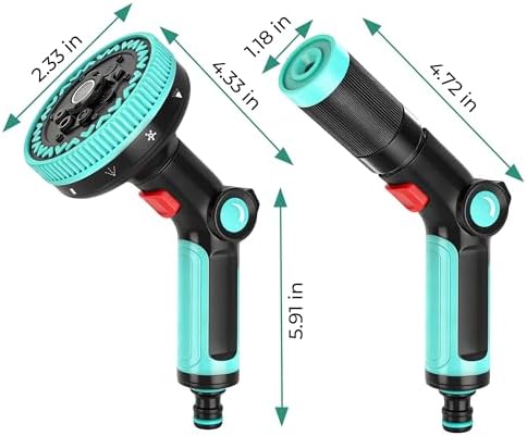 Garden Hose Nozzle Multiple modes Dual Nozzle System Thumb Control for Watering Garden, Cleaning, Washing Car, Showering Pets - Image 3
