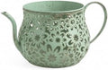 Watering Can Planter Perforated Decorative Flower Pot Cutout Watering Can with Long Spout for Decorators, Gardeners, Patio, Balcony, Indoor, Retro Green by Unknown