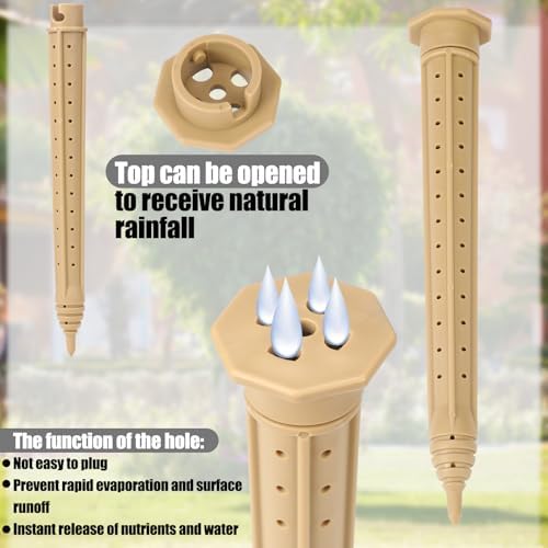 Briwooody 9 Pack 14 Inch Deep Watering Stakes, ABS Root Irrigation Spike - Image 5