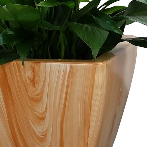 Self-Watering Square Planters, 2-Pack, 10 Inch, Light Brown - Image 2