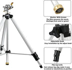 STYDDI Heavy Duty Impact Sprinkler on Tripod Base, Extra Tall Metal Pulsating Telescoping Tripod Sprinkler for Large Area, Yard, Lawn, Garden, Waters up to 90 Ft. Diameter, Legs Extends Up to 50-inch - Image 4