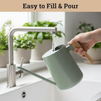 Metal Small Indoor Watering Can with Long Spout & Real Wood Handle, 35oz - Image 4