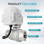 BACOENG Motorized Ball Valve, 3/4" DN20 Electrical Ball Valve, 2 Way 110VAC Stainless Steel Electric Water Valve - Image 2