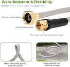 Retractable Garden Hose Reel 1/2 Inch x 100 ft, Wall Mounted Heavy Duty Automatic Hose Reel, 3/4 in Brass Fitting 9 Pattern Nozzle/Any Length Lock/180°Swivel Bracket/Slow Retraction - Image 6