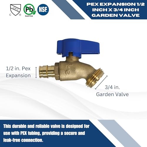 5 Pack XFITTING 1/2" Pex A x 3/4" GHT Hose Bibb Valve, Garden Sillcock - Image 5
