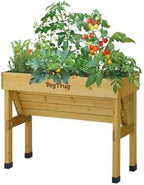 VegTrug Wall Hugger, Natural, Small 1m - Cedar Wood Raised Garden Bed - by VegTrug