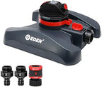 Eden 94134 2-Pattern Turbo Gear Drive Sprinkler for Yard w/Quick Connect Starter Kit Flow Control with Removable Filter, 360 Degree Coverage by EDEN