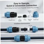 Rain Barrel Diverter Kit for 2 Barrels, Heavy Duty Nickel-Plated Brass Spigot with PE Hose & Fittings, Leak-Resistant Connector Kit for IBC Tote Water Transfer - Image 5