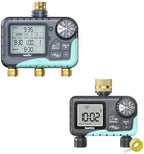 RAINPOINT 2 Zone Water Timer with Brass Inlet and 3 Zone Water Timer with Brass Inlet and Outlet by RainPoint