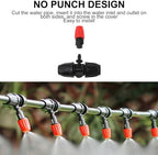 Greenhouse Micro Drip Irrigation Kit, Automatic Irrigation System Patio Misting Plant Watering System with Adjustable Nozzle Quick Connect Automatic Sprinkler Kit for Lawn - Image 2