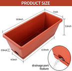 Window Box Planter,12Pack Plastic Vegetable Flower Planters Boxes - Image 3