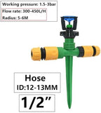 1pc 360 Degree Rotating Garden Watering Sprinkler 1/2" Male Thread Irrigation Nozzle for Farm and Lawn(E) - Image 3