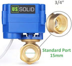 U.S. Solid 3/4 inch Motorized Ball Valve 9-24V DC Brass Electric Valve Normally Closed 5-Wire Standard Port with Visual Position Indicator IP65 - Image 5