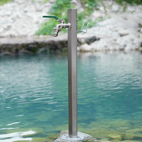 Outdoor Veal Garden Water Column with Faucet - Durable Antifreeze Hose Connector, Floor Mount Water Tap for Patio, Backyard, Villa & Parks - Essential Garden Hose Stand by Unknown