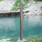 Floor Mounted Faucet Outdoor Water Pipe Vertical Fountain Irrigation Column,Vertical Garden Water Column,freestanding Hose Stand with Faucet,for Patio/Backyard - Garden Hose Stand,Garden Wat by Unknown