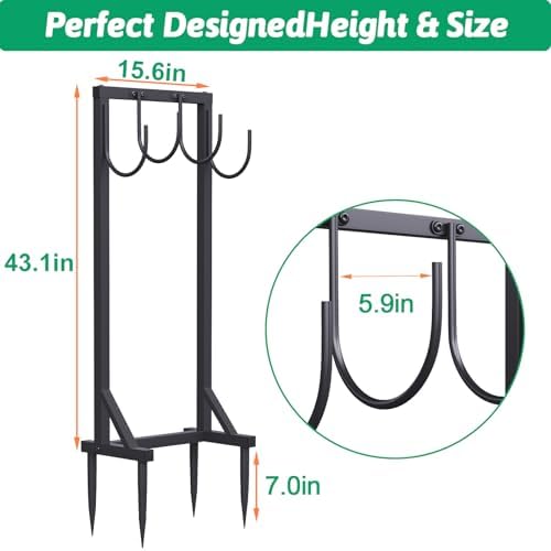 Garden Water Hose Holder for Outside Hose Stand Hanger Rack Freestanding - Image 6