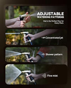 RAINPOINT Garden Hose Nozzle, 100% Heavy Duty Metal Hose Sprayer, High Pressure Water Hose Nozzle with Adjustable Spray Patterns and Flow Control for Watering Plants, Car Washing, Pet Washing,L-Brown - Image 5