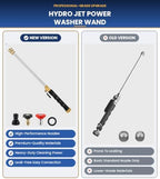 2026 Upgraded Jet Nozzle Power Washer for Garden Hose Includes 2 High-Pressure Nozzles 2× Rubber O‑ring seal 1x plumber's tape and Quick Connectors | Hydro Jet High Pressure Washer Tools - Image 4