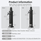 Outdoor Faucet Column Column Garden Water Faucet Decorative Courtyard Post with Dual Water Outlet Floor Mounted Feature for Irrigation Washing(76cm/29.92in) - Image 2