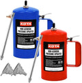 LAUCO Non Aerosol Pressure Sprayer with Funnel and Extension, Refillable Pressurized Sprayer Bottle for Oil, Solvent, Degreasers, Lubricants - Rechargeable Steel Canister and Brass Nozzles, 32oz 69532 by LAUCO