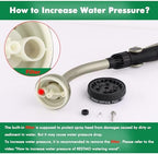 RESTMO Watering Wand Heavy Duty with 10 Spray Patterns, Heavy Duty Metal Water Hose Sprayer with 9 Spray Patterns, High Pressure | On/Off Valve, Ideal for Outdoor Lawn & Garden Watering, Car & Pet Was - Image 2