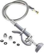 Pre Rinse Sprayer Commercial with 45” Stainless Steel Hose, 1.42 GPM Commercial Sink Sprayer, High-Pressure Dish Spray for Restaurant Use, Sink Spray Nozzle with Adapters (Gray) by FAUAID