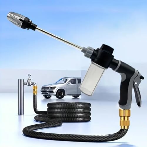 Long Wand Car Wash Water Gun for Standard Garden Hose (T8-GUN-3C-5M-TUBE-019) - Image 3