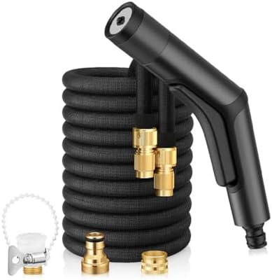 Car Wash Sprayer High-pressure Household Water 3 Times Telescopic Hose Spray Kit 180° Water Angle Changable for Yard Car Lawn Floor (30m) by AoQhir-Tech