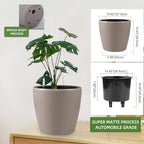 Dexceder 11x10 Self Watering Planter (Taupe Matte) - Image 3