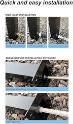 Stainless Steel Outdoor Faucet StandVertical Garden Water Column Freestanding Hose Holder FloorMounted Water Tap for Water Features & Fountains (Color: D) - Image 6