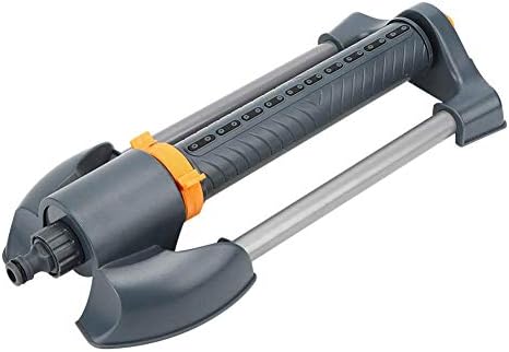 Garden Sprinkler, 20 Hole Metal Base Rotating Oscillating, Adjustable Spray Angle for Garden Lawn Park Plant Outdoor by Unknown