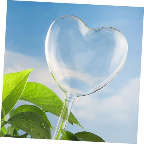 YARNOW Heart Shaped Glass Self-Watering Globes Automatic Plant Watering System for Potted Plants 3-Piece Set for Indoor and Outdoor Gardening - Image 7