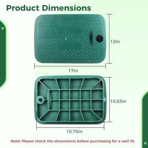 Irrigation Water System Replacement, 12×17 Valve Box Cover, Rectangular Sprinkler Valve Box Lid, for Irrigation Control Valve Box - Image 5