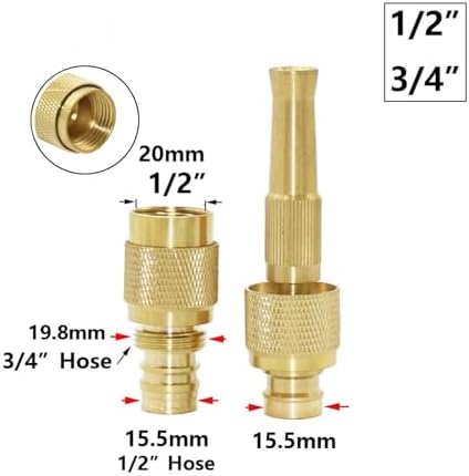 Ship accessories Copper High Pressure Nozzle Car Wash Watering Garden Hose Water Guns Adjustable Spray Hose Brass Sprinklers Irrigation accessories(C) - Image 3