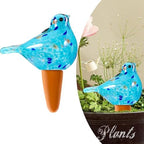 Plant Watering Globes, Bird Glass Self Watering Planter Insert - For Indoor & Outdoor Plants - Glass Plant Water Globes For Daily Use, Planter Spikes To Support Indoor & Outdoor Plant Health, Sky Bule by Unknown