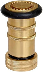1-2" Heavy Duty Brass Fire Hose Nozzle – 1" Female NH/NST Thread, Adjustable Fog/Jet Spray for Firefighting & Gardening(2 inches) by Unknown