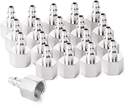 GASHER 20PCS 1/2-Inch NPT Female Industrial Air Tool Fitting, 1/4-Inch High Flow Pneumatic Plugs Max Working Pressure 300PSI by GASHER