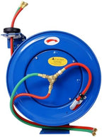 Geelife Welding Hose Reel Retractable 1/4 Inch x 50ft Twin Oxygen Acetylene Rubber Hoses Heavy Duty Industrial Single Arm - Image 2