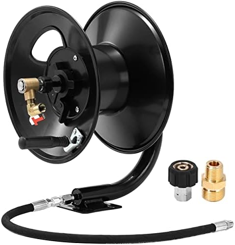 Tool Daily Pressure Washer Hose Reel 100FT x 3/8" / 150FT x 1/4" for Water by ToolDaily