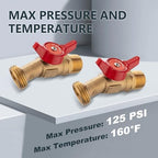 20Pack Seelink 1/2" MIP x 3/4" Male GHT Hose Bibb Valve - Image 5