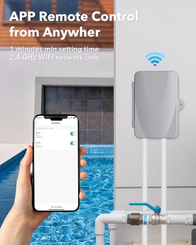 BN-LINK Pool Pump Timer, Heavy Duty Outdoor Smart Wi-Fi Timer Box, 2HP 40A Max, 120, 240, 277 VAC, for Pool Pump, Water Heater, Fans, SPA, Compatible with Smart Phone, Alexa, Google Assistant - Image 5