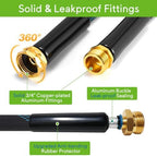 Flexible Garden Hose 100 ft with 10 Function Nozzle, 2026 Kink Free Lightweight Water Hose 100ft, Solid Metal Fittings, High Density Outer Fabric, Enhanced Inner Core for Outdoor Watering, Car Washing - Image 4