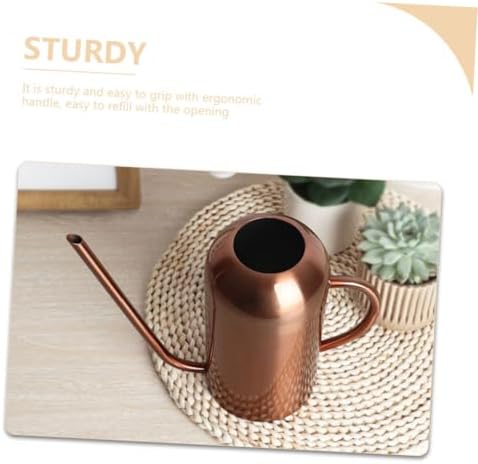 Vintage Stainless Steel Watering Can, 1.5l Coffee Flower Pot - Image 7