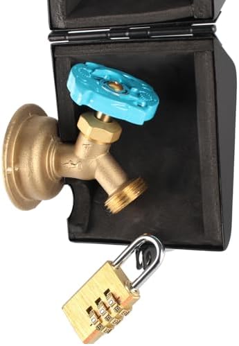 Outdoor Faucet Iock System - Insulated Faucet Iock and Garden Hose Bib Iock Cover,Made of Steel- Prevents Water Theft and Stops Unauthorized Use, Easy to Install Black - Image 7
