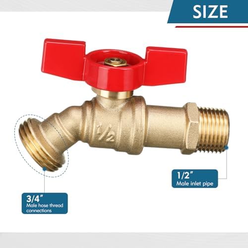 VIHOSE 15 Pack Male Hose Bib 1/2" MIP x 3/4" MHT, Red - Image 5