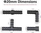 PE Pipe Barb connectors, tees, Elbows, Straight-Through end Plugs, Garden drip Irrigation Hoses, reducers, splitters(Straight,25mm,5 Pieces) - Image 3