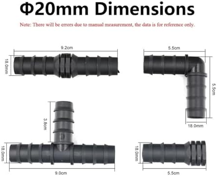 PE Pipe Barb connectors, tees, Elbows, Straight-Through end Plugs, Garden drip Irrigation Hoses, reducers, splitters(Elbow,25mm,30 Pieces) - Image 3