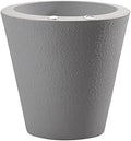 Crescent Garden Dot TruDrop Indoor/Outdoor Planter, Self-Watering Modern Plant Pot, 16 Inches, (Ash) by CrescentGarden