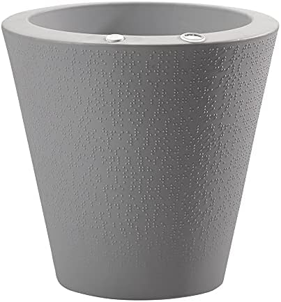 Crescent Garden Dot TruDrop Indoor/Outdoor Planter, Self-Watering Plant Pot, 26 Inches, (Ash) by CrescentGarden