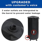 Japard 16 Inch Slim Rain Barrel Water Tank Collapsible Indoor Outdoor 26 Gallon Rainwater Storage from Gutter Upgraded Leakproof Spigot Downspout Catcher with Filter Black 100L - Image 4